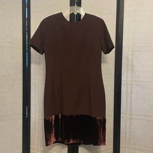 Ramsay of Dublin Burgundy Dress With Velvet Bottom